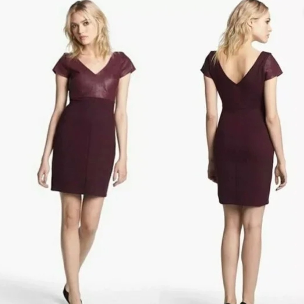 Bailey 44 Dante Faux Leather Detail Dress